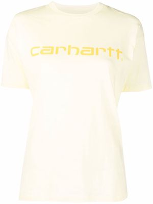 Carhartt WIP logo-print organic cotton T-shirt - Yellow