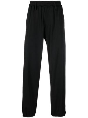 Yohji Yamamoto gathered-detail elasticated-waistband trousers - Black