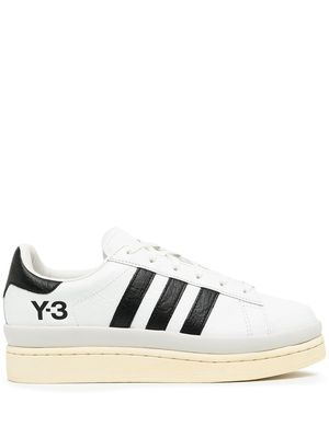 Y-3 logo-print panelled sneakers - White