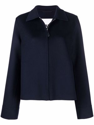 Jil Sander zippered cashmere jacket - Blue