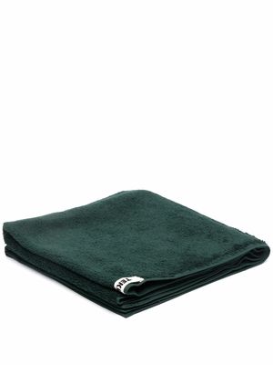 TEKLA organic cotton logo-patch towel - Green