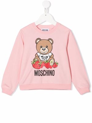 Moschino Kids logo-print sweatshirt - Pink