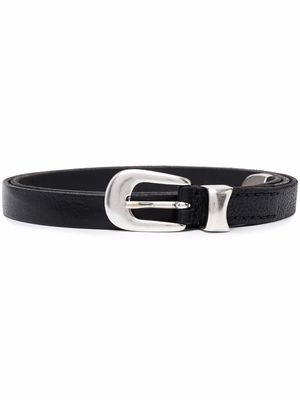 Our Legacy pin-buckle leather belt - Black