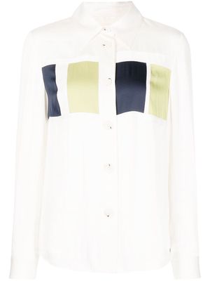 PortsPURE patterned button-up shirt - White