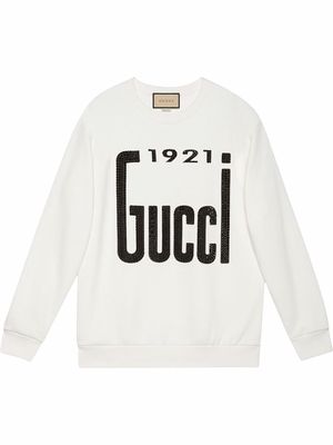 Gucci '1921 Gucci' crew neck sweatshirt - White