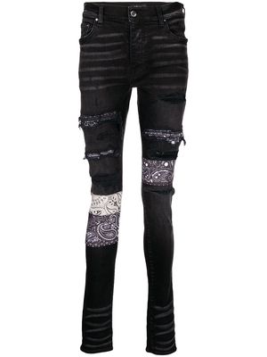 AMIRI paisley patchwork jeans - Black