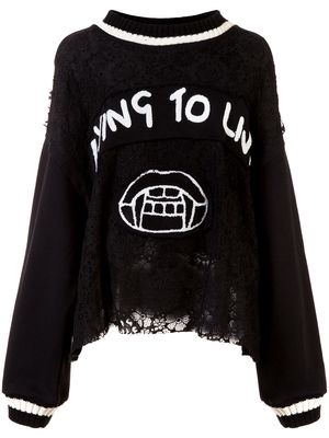 Haculla Dying to live patch sweater - Black