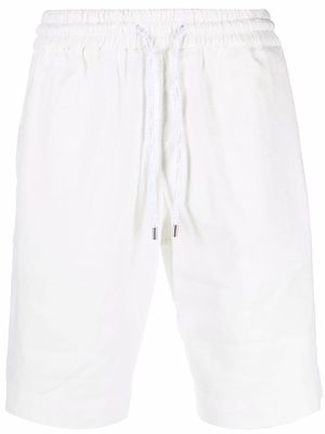 DONDUP logo-lettering drawstring-waist Bermuda shorts - White