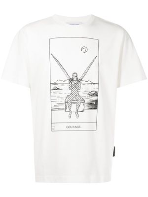 Marine Serre Courage card-print T-shirt - White