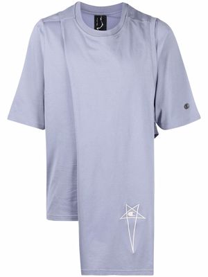 Rick Owens X Champion high-low hem T-shirt - Blue