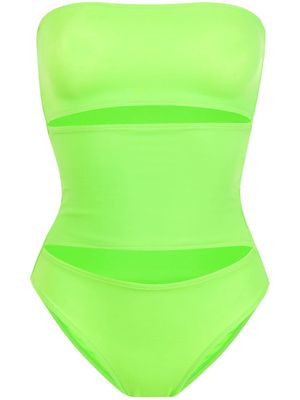Gloria Coelho maillot panelled swimsuit - Green