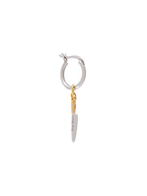 True Rocks knife detail hoop earrings - Silver