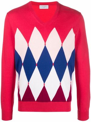 Ballantyne argyle-print jumper - Pink