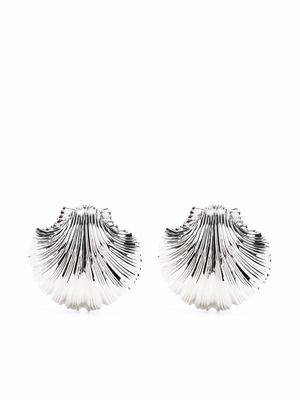 Atu Body Couture shell-shaped brass earrings - Silver