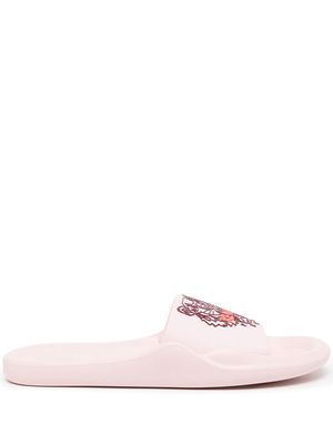 Kenzo Tiger head-print slides - Pink
