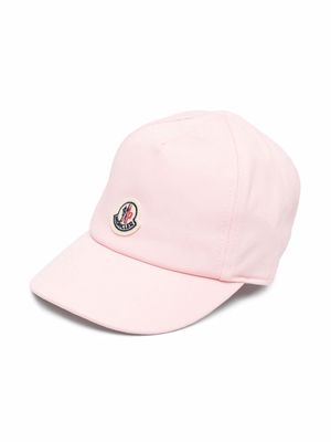 Moncler Enfant logo-patch cotton cap - Pink