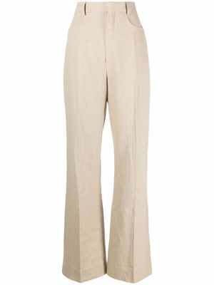 Jacquemus Sauge high-waisted flared trousers - Neutrals