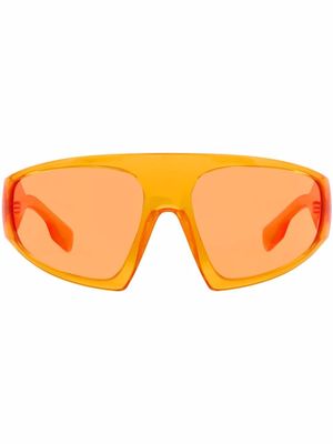 Burberry Eyewear Auden wraparound frame sunglasses - Orange