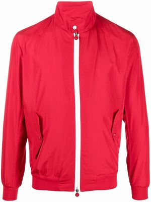 Kiton zip-up windbreaker jacket - Red