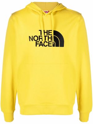 The North Face embroidered-logo hoodie - Yellow