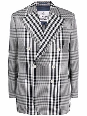 Vivienne Westwood check-pattern double-breasted blazer - Blue