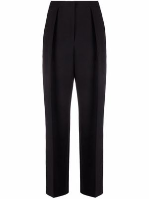 12 STOREEZ pressed-crease high-waisted trousers - Black