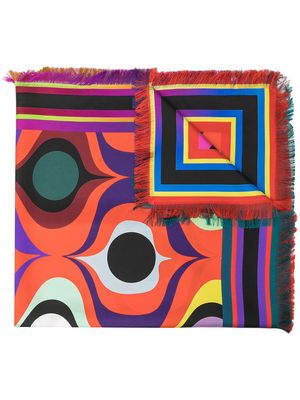 Pierre-Louis Mascia graphic-print silk scarf - Multicolour