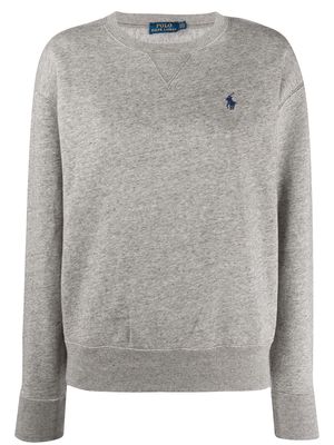 Polo Ralph Lauren logo embroidered sweatshirt - Grey