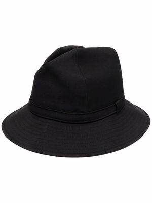 Yohji Yamamoto wide-brim wool hat - Black