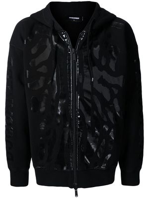 Dsquared2 animal-print zipped sweat jacket - Black