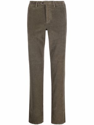 Canali corduroy straight-leg trousers - Green