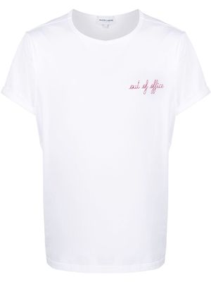 Maison Labiche Out Of Office slogan T-shirt - White