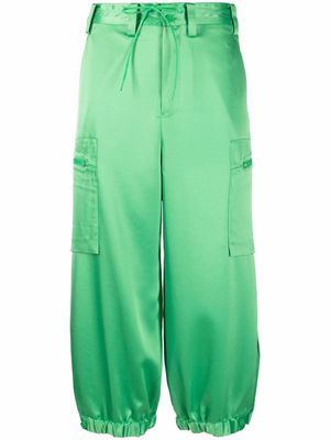 Y-3 cropped cargo trousers - Green