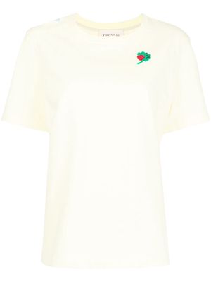 PortsPURE embroidered-logo short-sleeved T-shirt - Yellow
