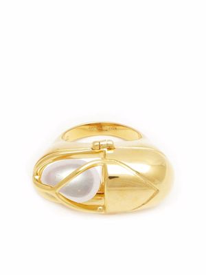 Capsule Eleven capsule pearl ring - Gold