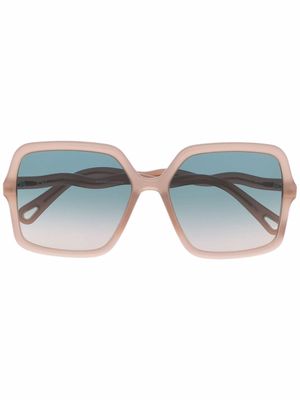 Chloé Eyewear Zelie square-frame sunglasses - Neutrals