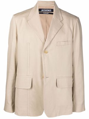Jacquemus single-breasted tailored blazer - Neutrals