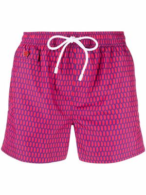 Kiton graphic-print swim shorts - Pink