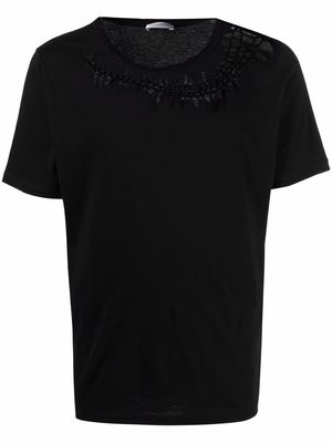 Saint Laurent cut-out cotton T-shirt - Black