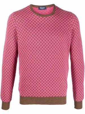 Drumohr ribbed-knit long-sleeved jumper - Pink