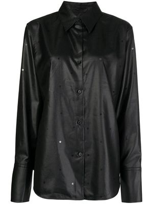PortsPURE sequin-embellished long-sleeve shirt - Black