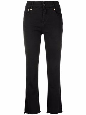 Semicouture mid-rise kick-flare trousers - Black