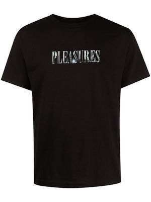 Pleasures Icy logo-print cotton T-shirt - Black