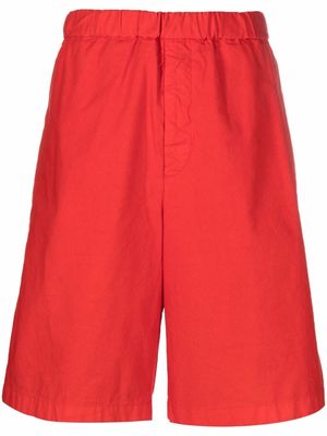 Jil Sander elasticated-waistband knee-length shorts - Red