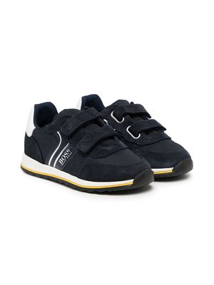 BOSS Kidswear logo-print touch-strap sneakers - Black