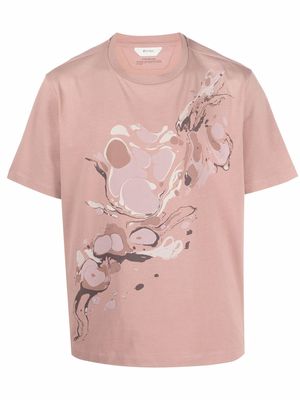 Z Zegna paint-splatter print T-shirt - Pink