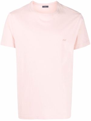 Fay embroidered-logo T-shirt - Pink