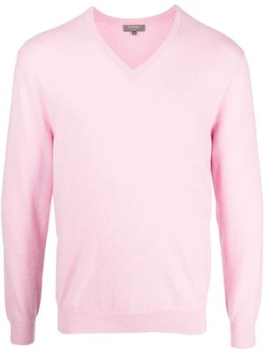N.Peal V-neck cashmere jumper - Pink