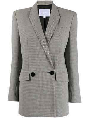 Galvan houndstooth double-breasted blazer - Black