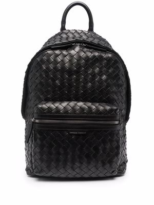 Officine Creative Armor woven leather backpack - Black